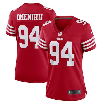 womens nike charles omenihu scarlet san francisco 49ers game